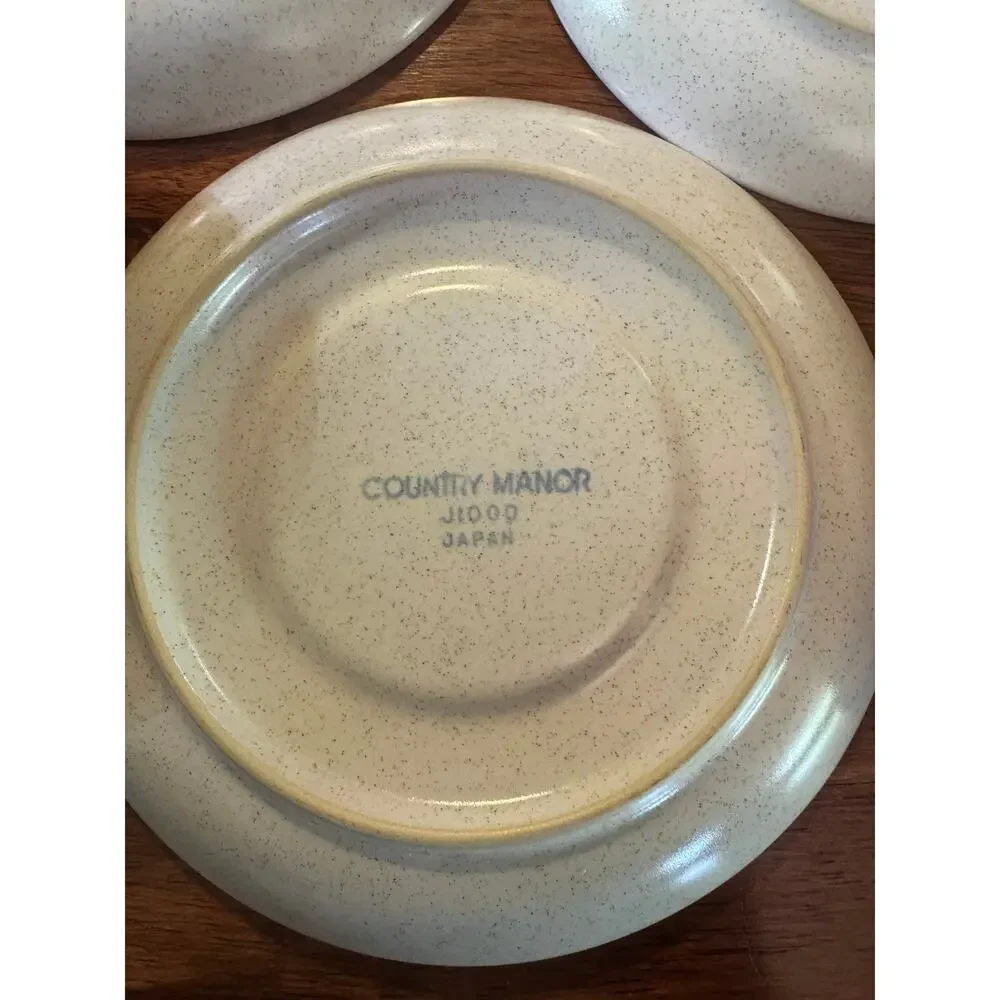 3 Mikasa Country Manor J1000 Stoneware Cups & Saucers